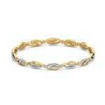 Attractive Winded Diamond Bangles In Pure Gold By Dhanji Jewels
