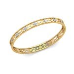 Touch Of Royalty Diamond Bangles In Pure Gold By Dhanji Jewels