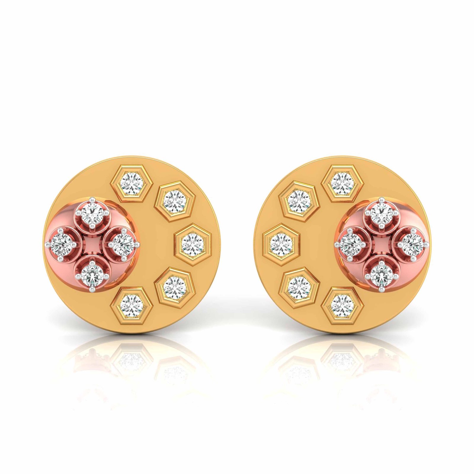 Ear Palette Diamond Earring In Pure Gold By Dhanji Jewels