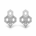 Dainty Comb Diamond Earring In Pure Gold By Dhanji Jewels