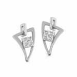 Square In Triangle Diamond Earring In Pure Gold By Dhanji Jewels