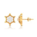 Petunia Diamond Earring in Pure Gold By Dhanji Jewels