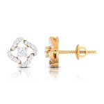 Moonflower Diamond Earring In Pure Gold By Dhanji Jewels