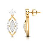 Sparkling Staredrop Diamond Earring In Pure Gold By Dhanji Jewels