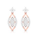 Sparkling Staredrop Diamond Earring In Pure Gold By Dhanji Jewels