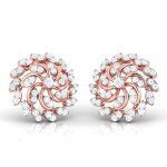 Swirling Petunia Diamond Earring In Pure Gold By Dhanji Jewels