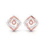 Elegant Rhombus Diamond Earring In Pure Gold By Dhanji Jewels