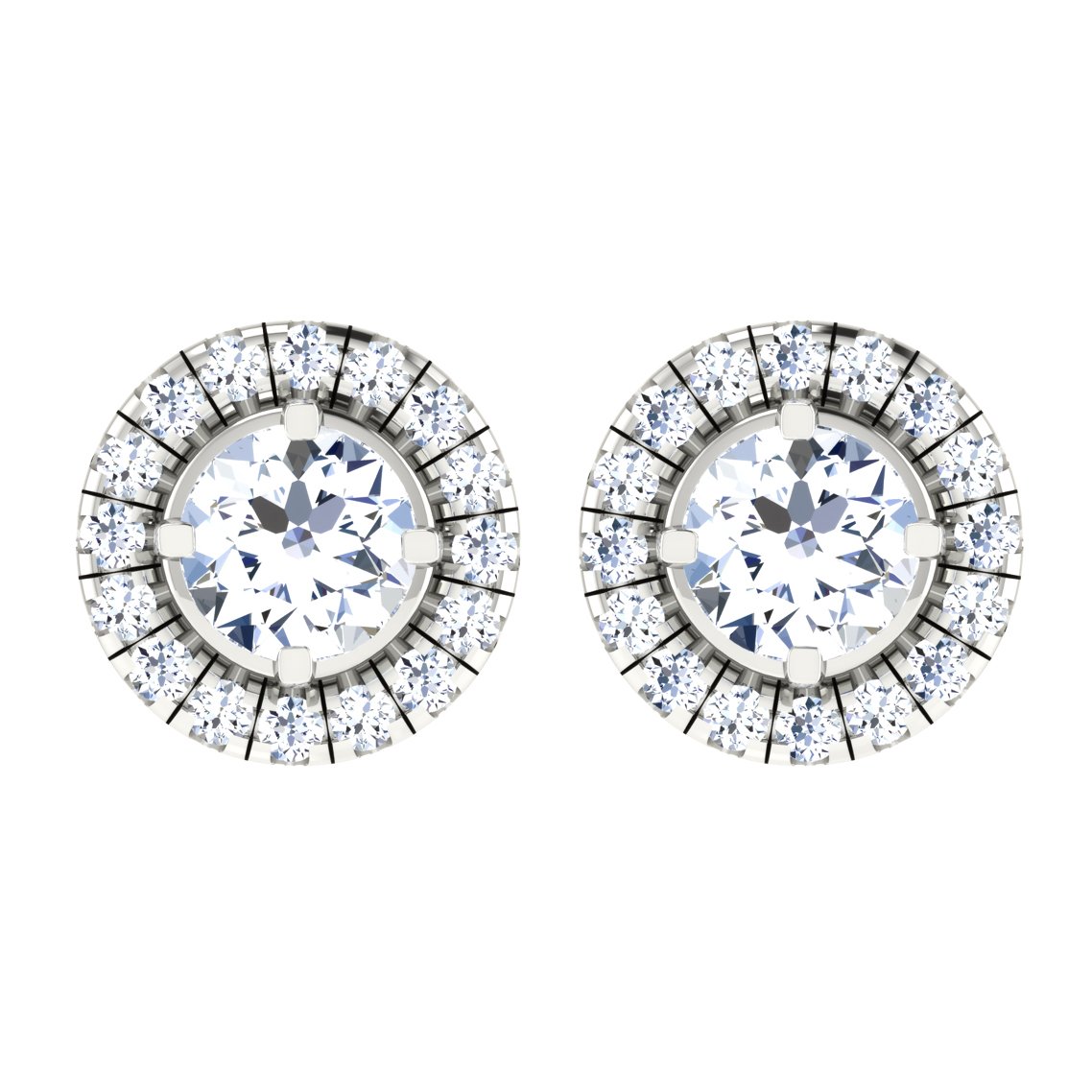 Heavenly Crystal Diamond Earring In Pure Gold By Dhanji Jewels