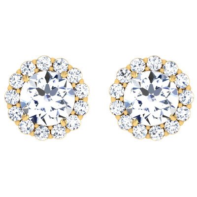 Priceless Floral Diamond Earring In Pure Gold By Dhanji Jewels