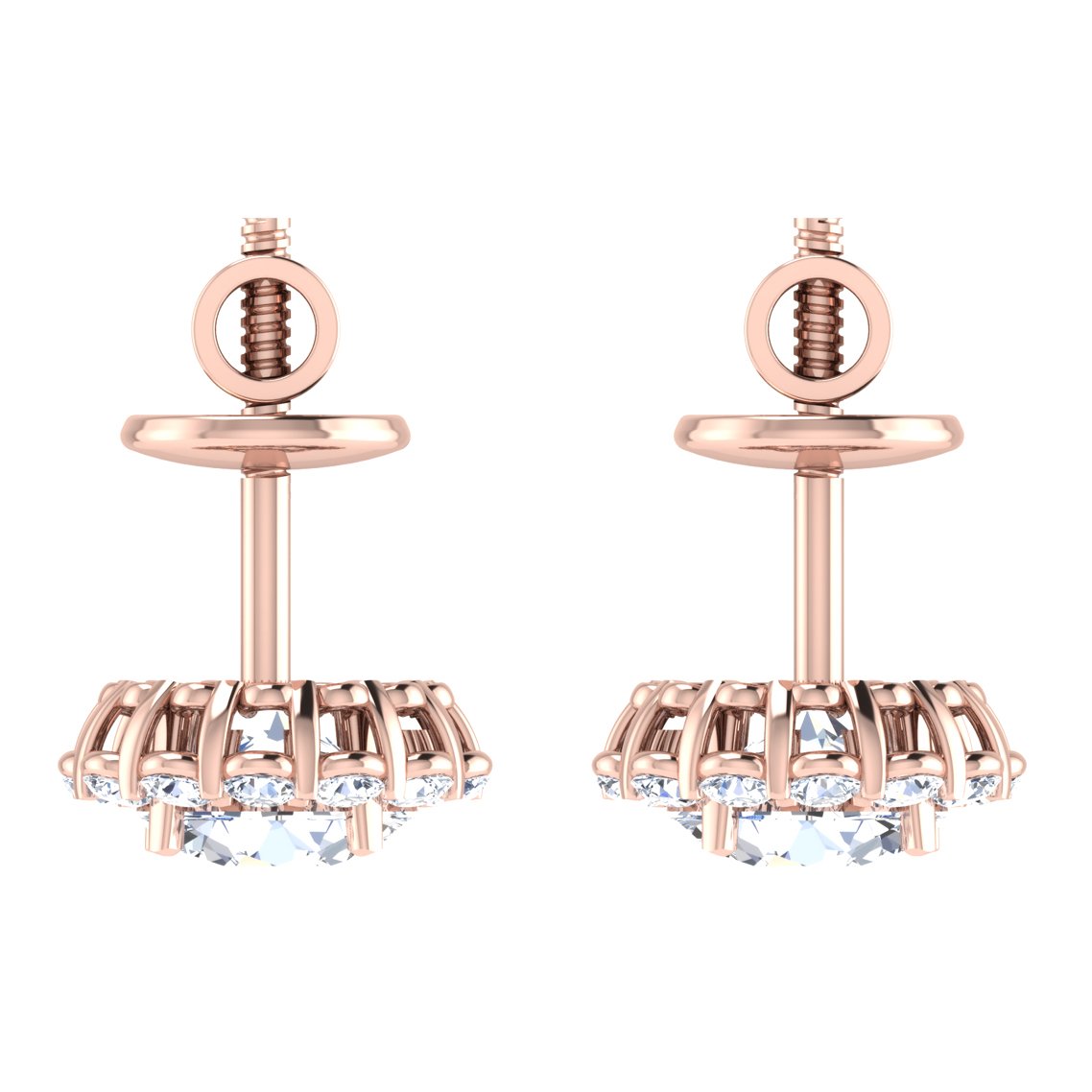 Priceless Floral Diamond Earring In Pure Gold By Dhanji Jewels