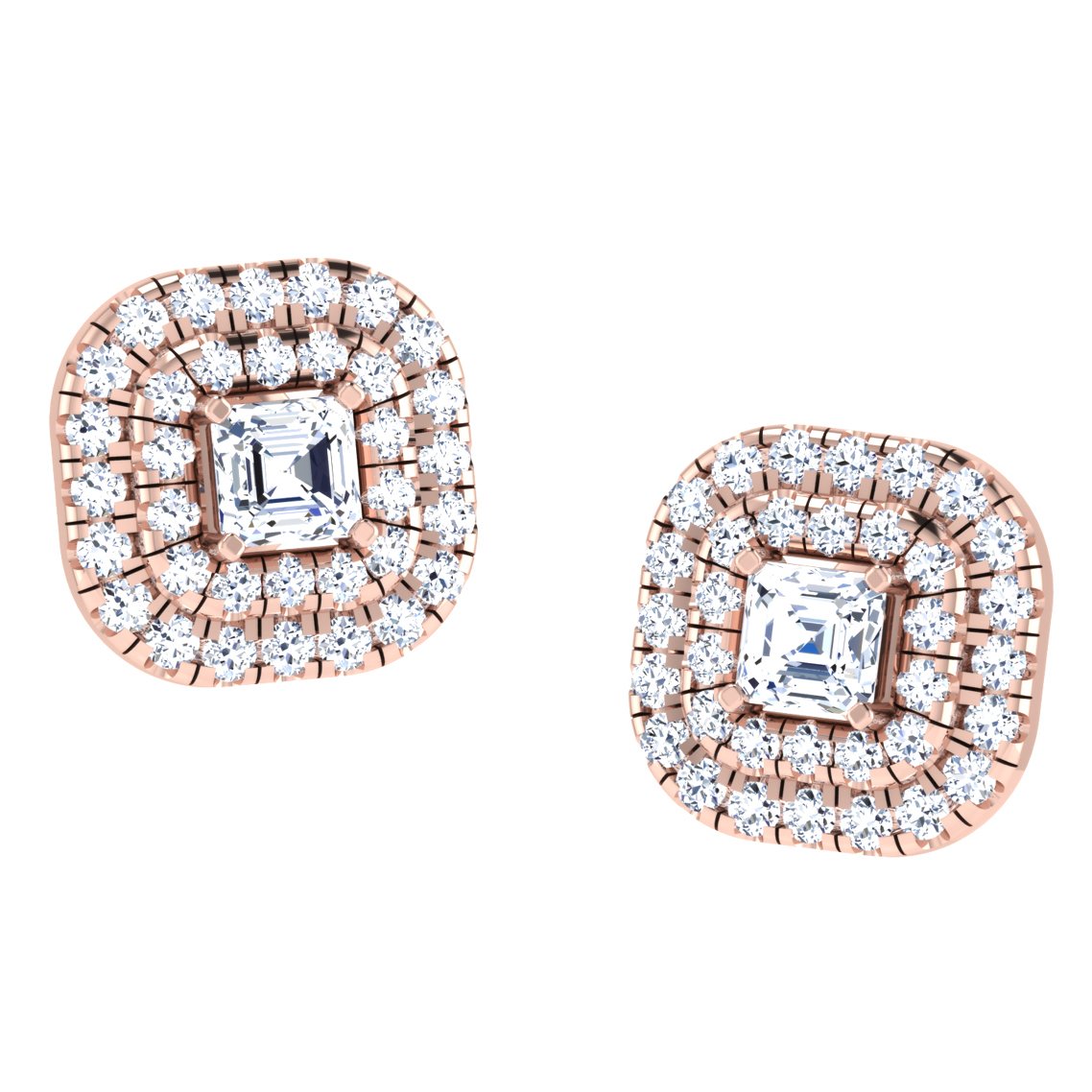 Stunning Pavilion Diamond Earring In Pure Gold By Dhanji Jewels