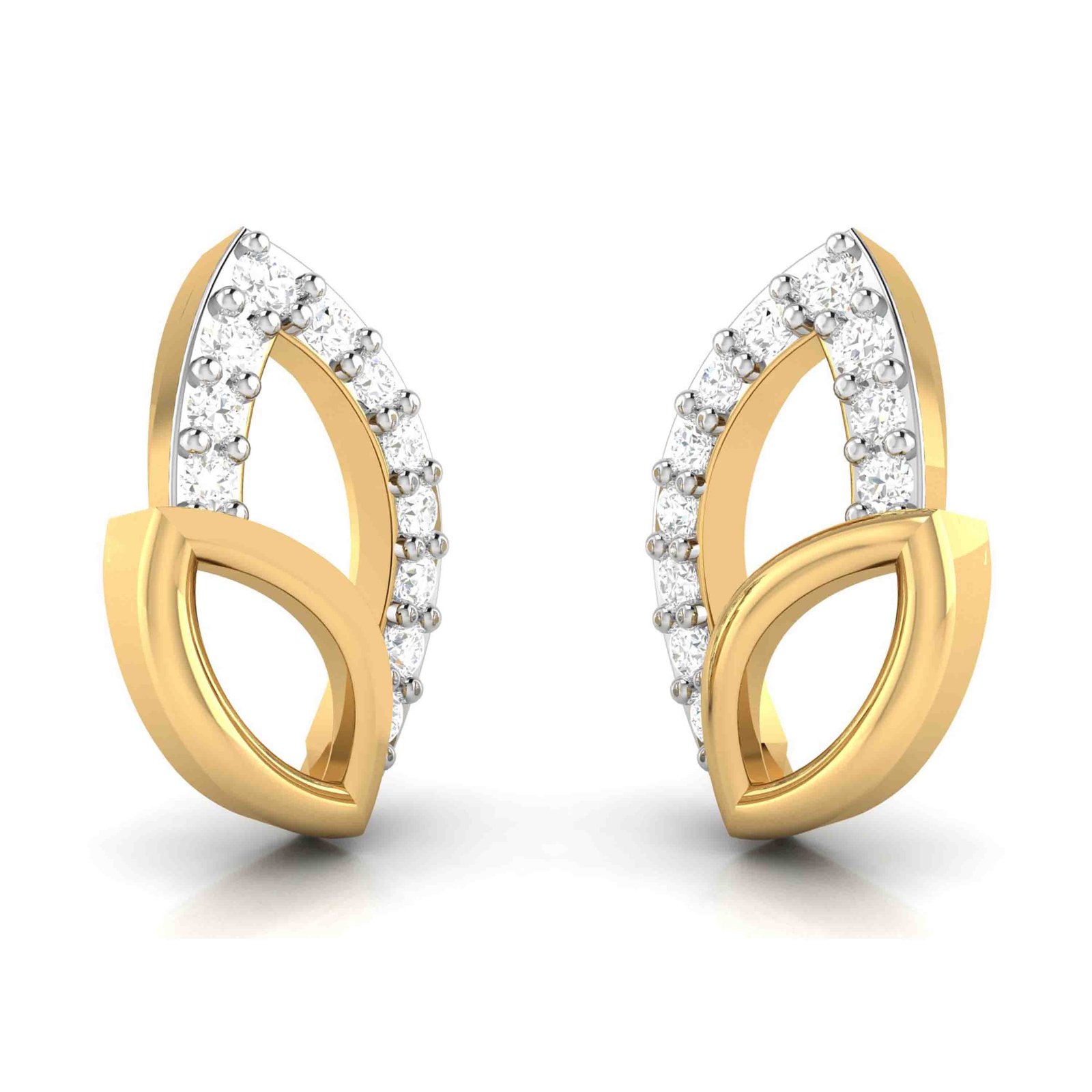 Petal Dream Diamond Earring In Pure Gold By Dhanji Jewels