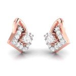 Squarish Diamond Earrings in Pure Gold By Dhanji Jewels