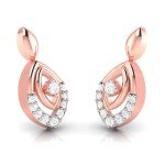 Leaf Drop Diamond Earring In Pure Gold By Dhanji Jewels