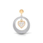 Floating Heart Diamond Earring In Pure Gold By Dhanji Jewels