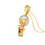 Bal Hanuman Diamond Pendant In Pure Gold By Dhanji Jewels