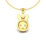Cute Bunny Diamond Pendant In Pure Gold By Dhanji Jewels