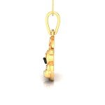Teddy On Moonswing Diamond Pendant In Pure Gold By Dhanji Jewels
