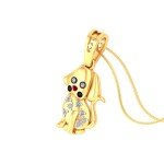 Best Buddy Diamond Pendant In Pure Gold By Dhanji jewels