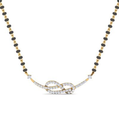 Till Eternity Diamond Mangalsutra In Pure Gold By Dhanji Jewels