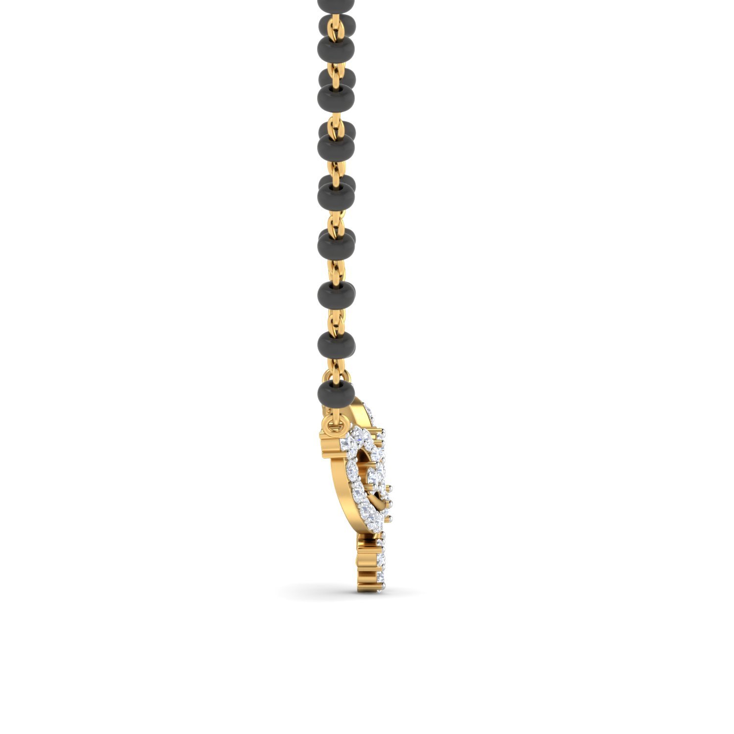 Union Of Soul Diamond Mangalsutra Pendant In Pure Gold By Dhanji Jewels