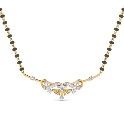 Moments Of Love Diamond Mangalsutra In Pure Gold By Dhanji Jewels