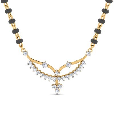 Treasure Of Love Diamond Mangalsutra Pendant In Pure Gold By Dhanji Jewels