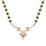 Art Of Love Diamond Mangalsutra Pendant In Pure Gold By Dhanji Jewels