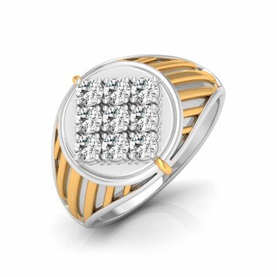 Brilliant Man's Diamond Ring In Pure Gold By Dhanji Jewels