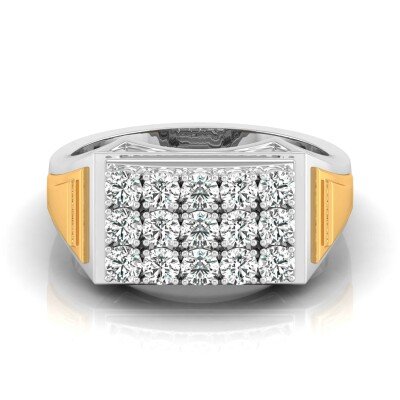 Potent Love Man's Diamond Ring In Pure Gold By Dhanji Jewels