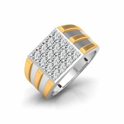 Imperial Bold Man's Diamond Ring In Pure Gold By Dhanji Jewels