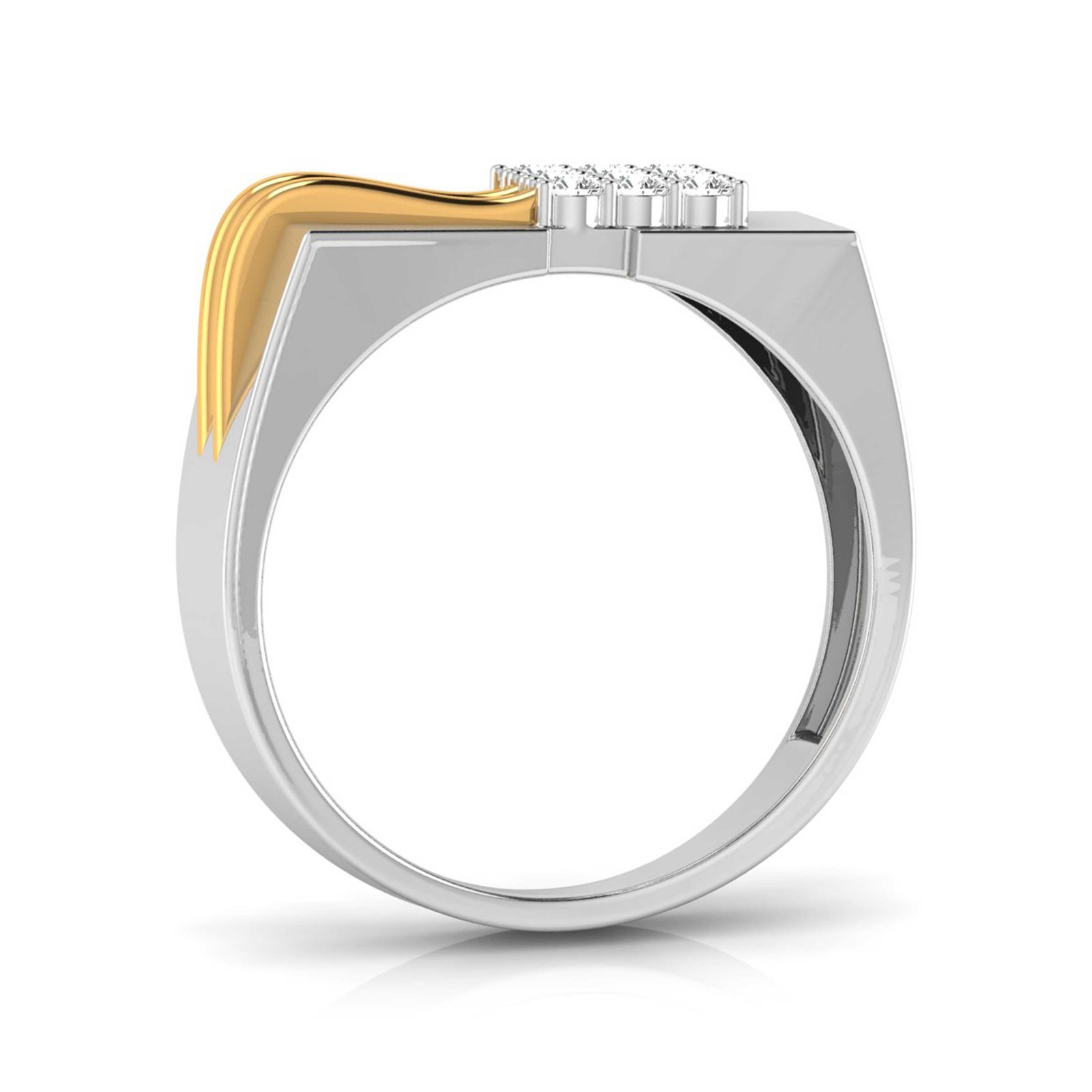 Smart Man's Diamond Ring In Pure Gold By Dhanji Jewels