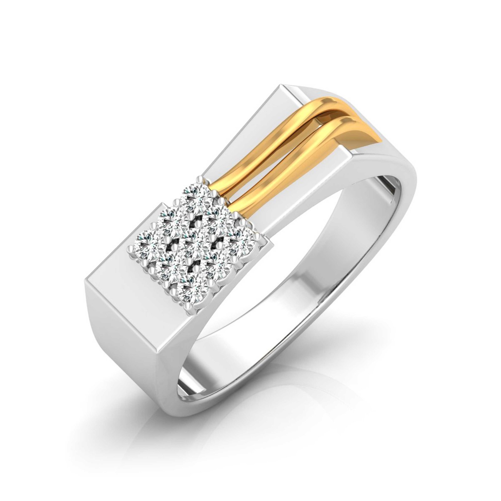 Smart Man's Diamond Ring In Pure Gold By Dhanji Jewels