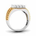 Traditional Engagement Man's Diamond Ring In Pure Gold By Dhanji Jewels