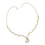 Wave Of Love Diamond Necklace In Pure Gold By Dhanji Jewels