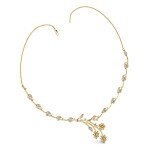 Beaded Petals Diamond Necklace In Pure Gold By Dhanji Jewels