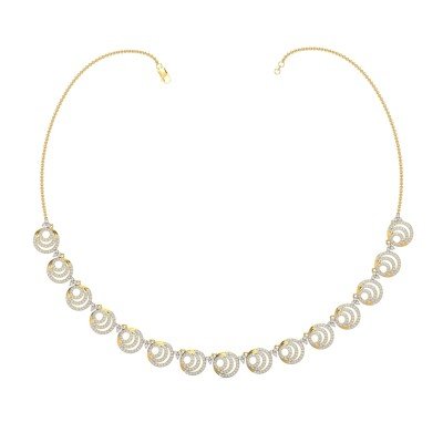 Circle Of Beauty Diamond Necklace In Pure Gold By Dhanji Jewels