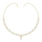 Chain Of Leaves Diamond Necklace In Pure Gold By Dhanji Jewels
