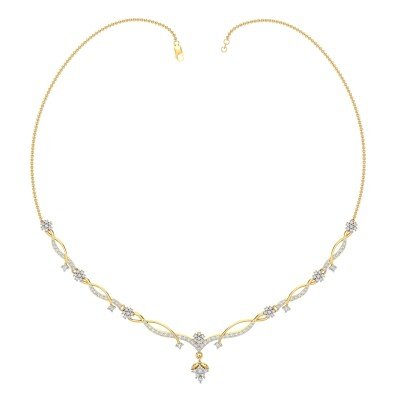 Majesty's Touch Diamond Necklace In Pure Gold By Dhanji Jewels