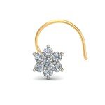 Star Shaped Diamond Nosepin In Pure Gold By Dhanji Jewels
