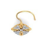 Four Petal Diamond Nosepin In Pure Gold By Dhanji Jewels