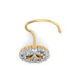 Prestigious Diamond  Nosepin In Pure Gold By Dhanji Jewels