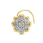 Floral Awakening Diamond Nosepin In Pure Gold By Dhanji Jewels