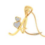 A For Amazing Diamond Pendant In Pure Gold By Dhanji Jewels