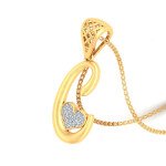 C For Cheerful Diamond Pendant In Pure Gold By Dhanji Jewels