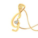G For Gifted Diamond Pendant In Pure Gold By Dhanji Jewels