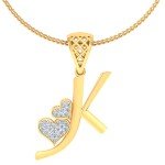 K For Kind Diamond Pendant In pure Gold By Dhanji Jewels