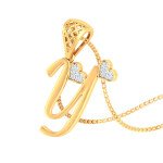 Y For Youthful Diamond Pendant In Pure Gold By Dhanji Jewels