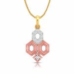 Honeycomb Diamond Pendant In Pure Gold By Dhanji Jewels