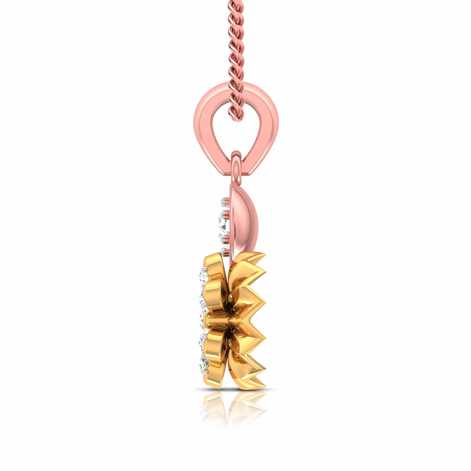 Hanging Flora Diamond Pendant In Pure Gold By Dhanji Jewels